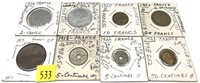 Lot, French coins, 8 pcs.