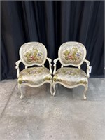 PAIR OF VINTAGE FRENCH PROVINCIAL CHAIRS