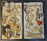 Costume Jewelry 2 Trays