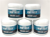 New lot of 5 hemp freeze soothing relief gels