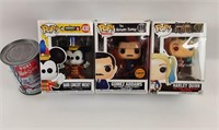 3 figurines Pop! dont Gomez Addams, Concert Mickey