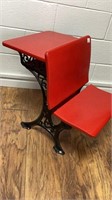 Sweet antique child’s desk painted red, black