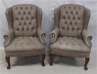 Pair of Vintage Wing Back Chairs