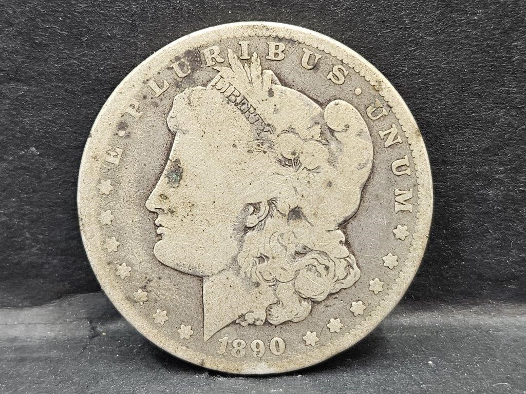 1890 Silver Morgan Dollar Coin