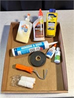 Wood glue, chalk, caulking, other goods