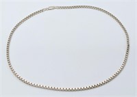 Heavy 24 Grams Sterling Silver Box Necklace 20"
