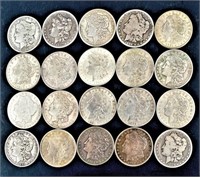 20 Antique Morgan Silver Dollars