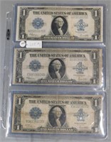 (3) 1923 Silver Certificates.