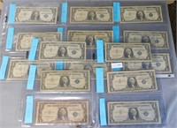 (15) Silver Certificates. Includes: (3) 1957, (7)