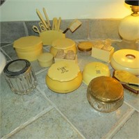 Large Lot of Celluloid Dresser Vanity Items