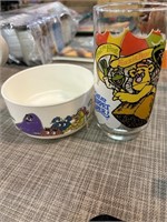 Muppet glass and bowl