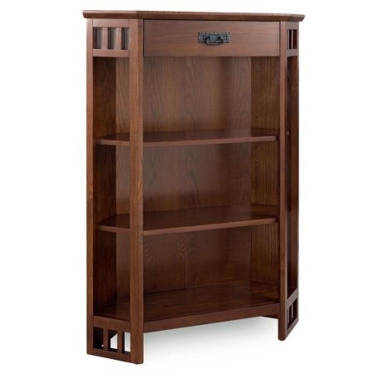 Leick Home Mission Mantel Height Corner Bookcase W