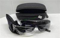 One pair of ESS Apel safety glasses, with case,