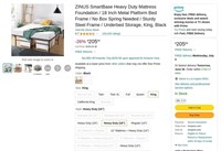 N3067  ZINUS Heavy Duty Bed Frame King