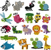 5D Diamond Stickers Kits for Kids  18Pcs