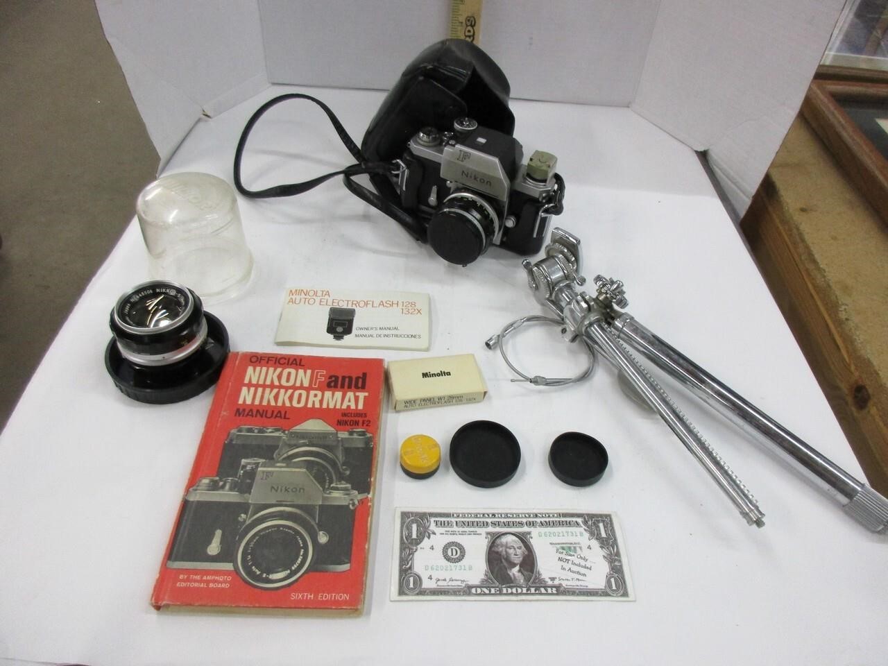 Nikon 35 mm camera and accessories, Untested