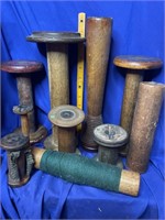 Wooden Spools Etc - 10 pieces!