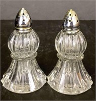 Clear salt and pepper shakers