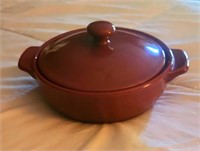 Longaberger Pottery Paprika Baking Dish with Lid