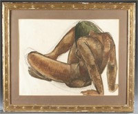 Otto Mueller, Attrib., Seated nude, 19th/20th c.