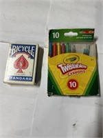 PLAYING CARDS & TWISTABLE CRAYONS