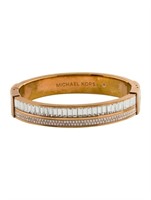 Michael Kors Gold Crystal Pave Hinged Bracelet