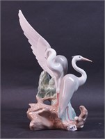An Nao by Lladro 11" porcelain figurine of herons