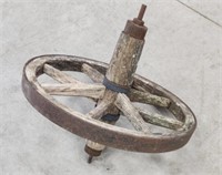 Wooden Wheelbarrow Wheel