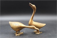 GOOSE AND GANDER BRASS FIGURES