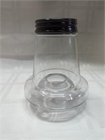 Antique footed glass fly trap