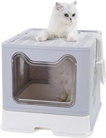 USED - Vealind Foldable Cat Litter Box with Lid, F