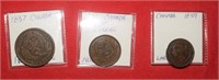 1837 Canada Penny Token, 1844 Bank Half Penny &