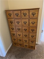 Handmade Library Card Catalog Cabinet