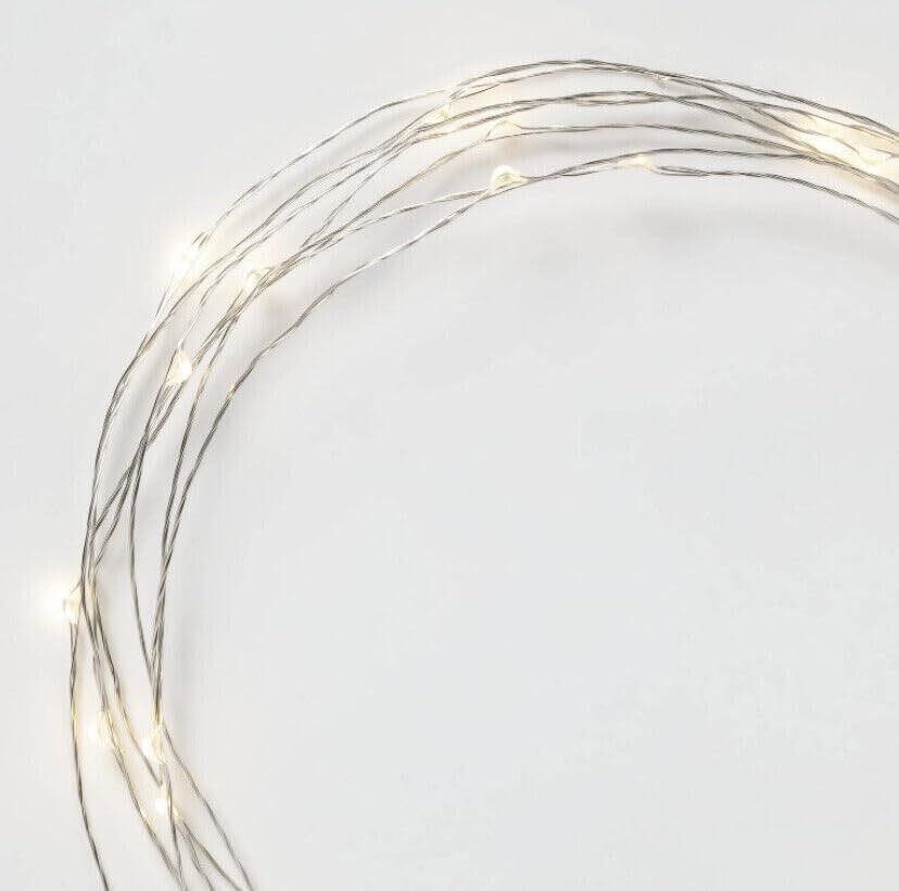 Room Essentials LED String Lights Silver Wire