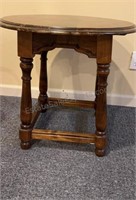 Wood Round End Table 24” R x 22” H