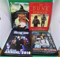 4x Hardcover Books Doctor Who + 1984 Dune + Guide