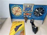 VINTAGE ORIGINAL 1950S SPACE TOYS AND BOOK