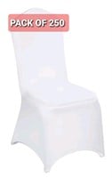 VEVOR Pack of 250, White Chair Covers Polyester Sp