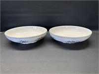 2 Royal Chelsea Blue Chelsea Oval Veg Bowls 9.75"