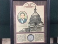 John F. Kennedy Framed Coin