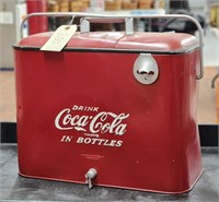 "Coca-Cola" Metal Drink Cooler w/ Bottle Opener