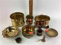 Brass Buckets and Containers without lids, Copper