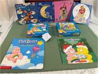 6 CARE BEAR BOOKS & 2 UNOPENED PUZZLES