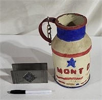 Milk can and napkin holder