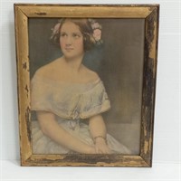 Vintage framed Jenny Lynne picture
