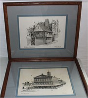 Two R.E. Kennedy Americana Framed Prints