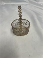 VINTAGE HANDCRAFTED BASKET 5.5 INCHES