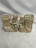 ANTIQUE GERMAN PAIR, BOY AND GIRL 5 INCHES