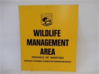 MANITOBA WILDLIFE MANAGEMENT AREA S/S METAL SIGN