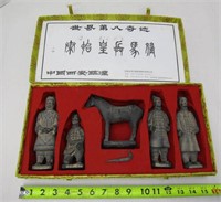 Vintage Asian Warriors Figurine Set